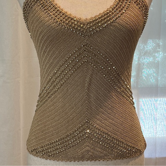 Gold Beaded Camisole size M - Picture 2 of 9